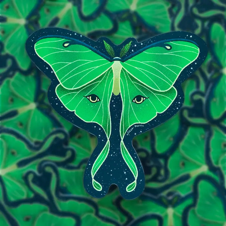 Luna Moth Matte Sticker