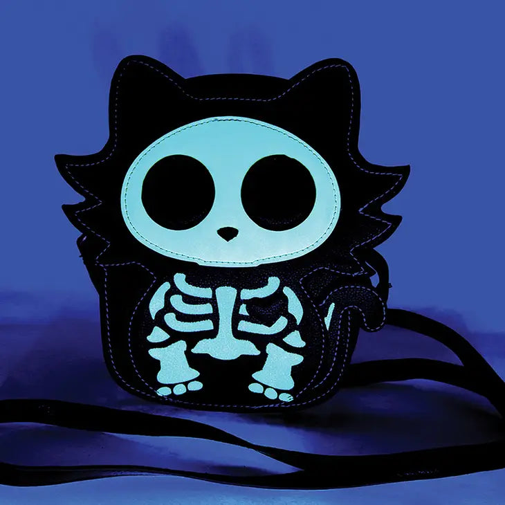 Sugar Skull Cat Crossbody Bag