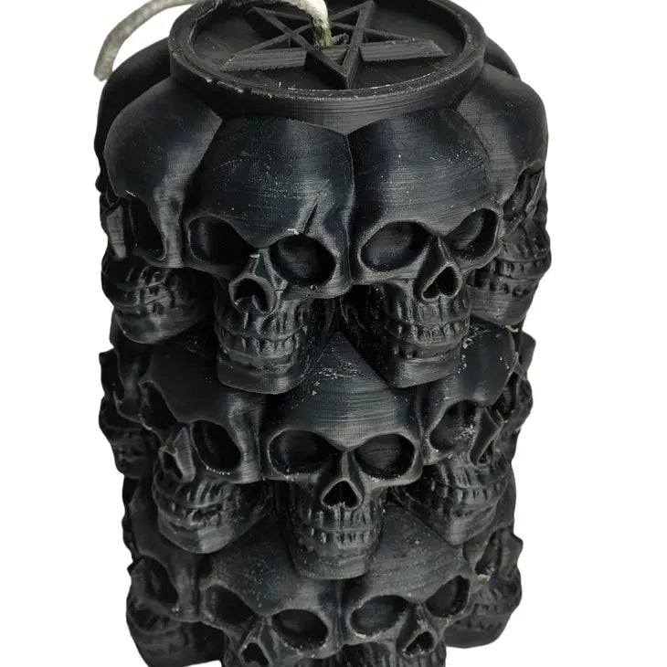Large Skulls Pillar Candle