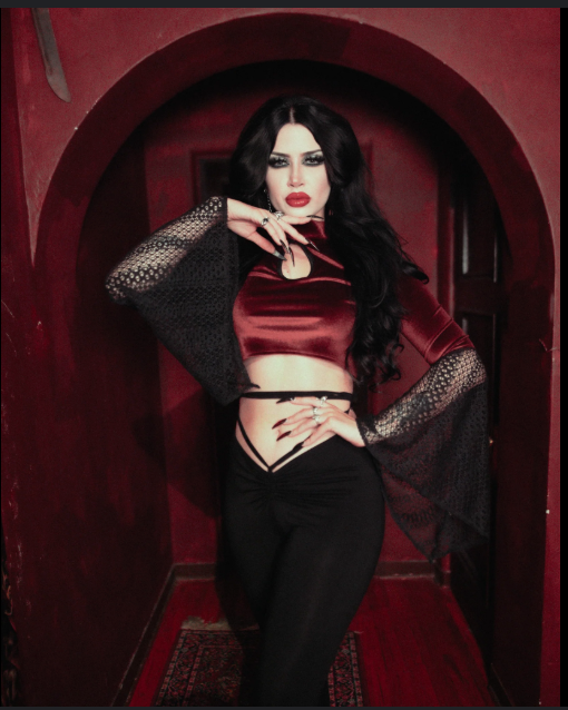 The Pretty Cult Sisters of Shadow Bell Sleeved Crop (Ruby)