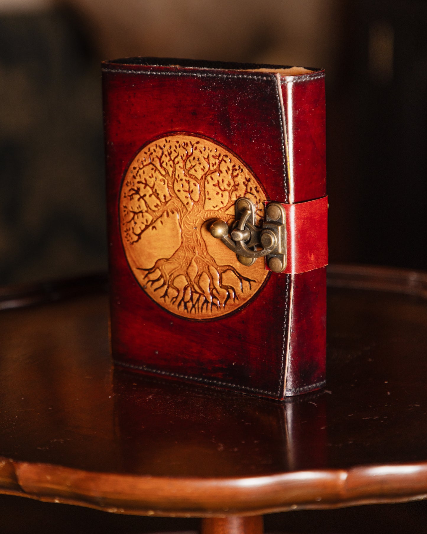 Leather Tree of Life Journal 2 Tone