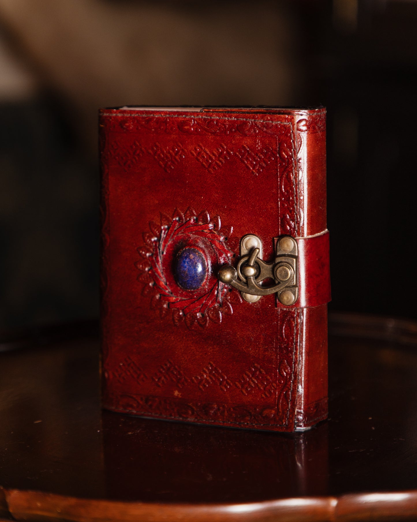 Leather Stone Eye Journal 5x7