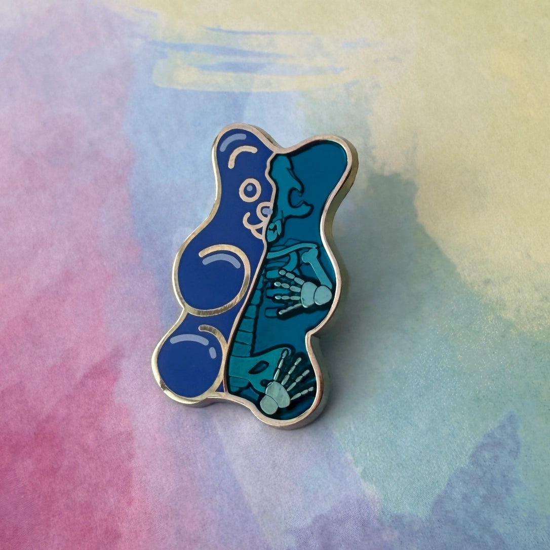 Gummy Bones Pin- Sarai Llamas Artist Collection (Rad Girl Creations)