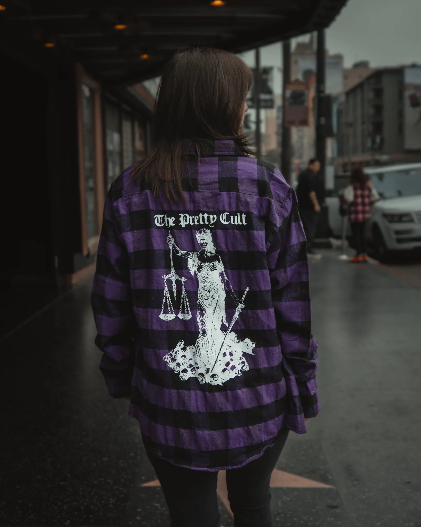 The Pretty Cult Lady Justice Flannel
