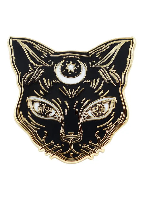 Luna the Black Cat Pin