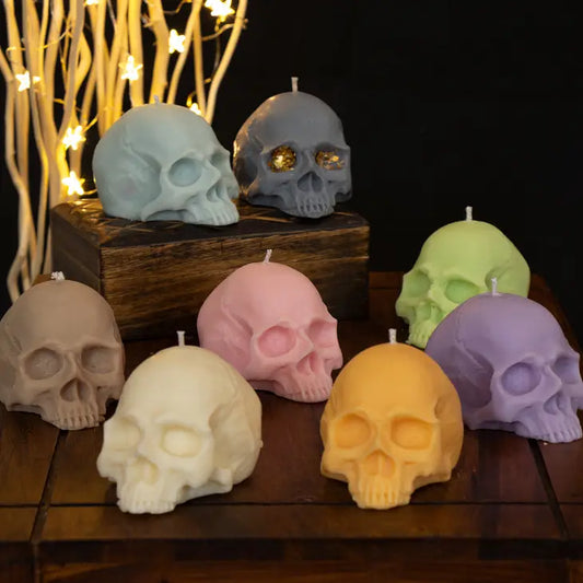 Half Skull Candle