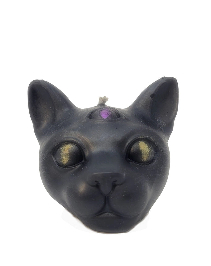 All Seeing Cat Candle