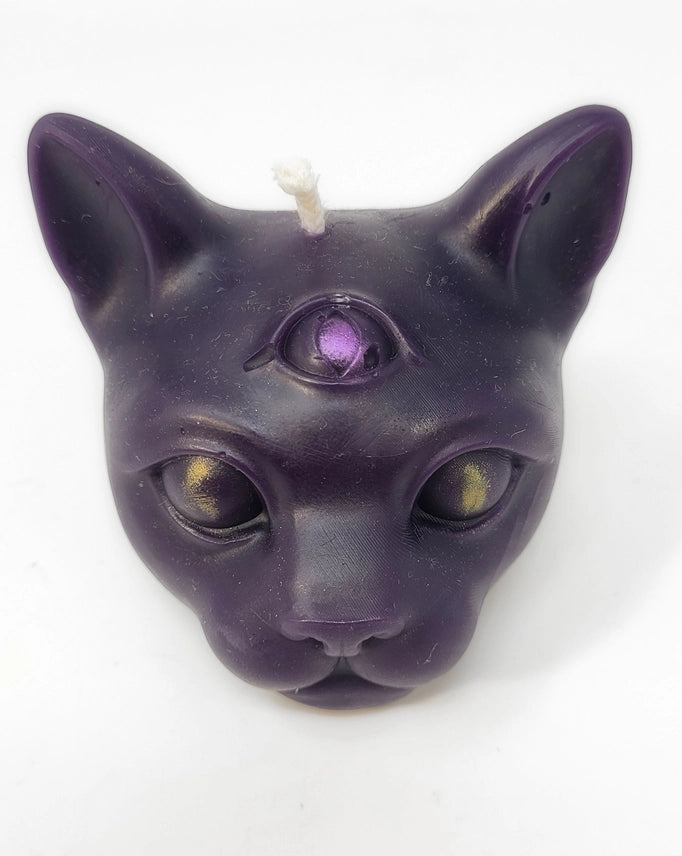 All Seeing Cat Candle