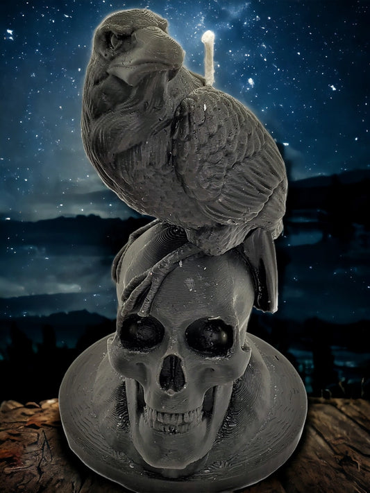 Raven & Skull Candle