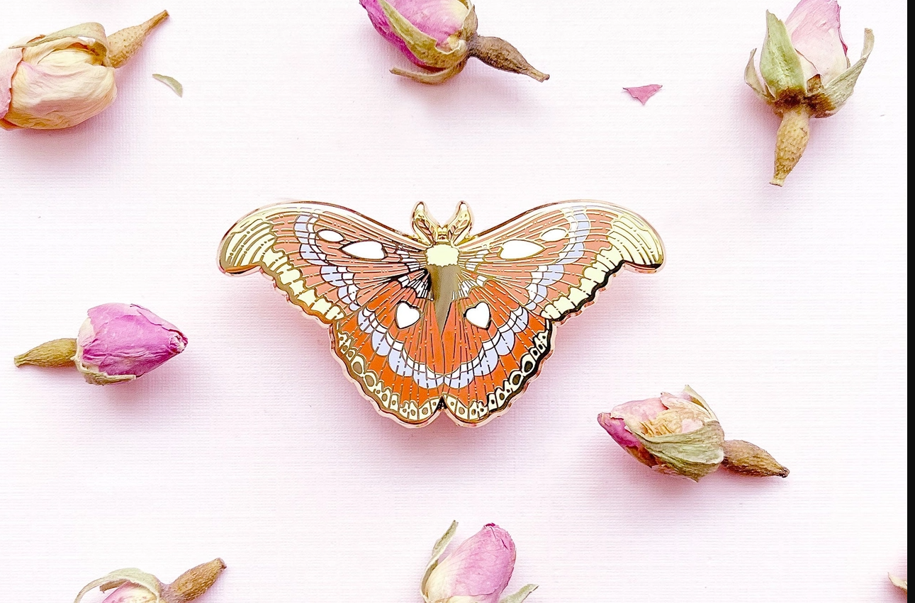 Atlas Moth (Attacus Atlas) Enamel Pin