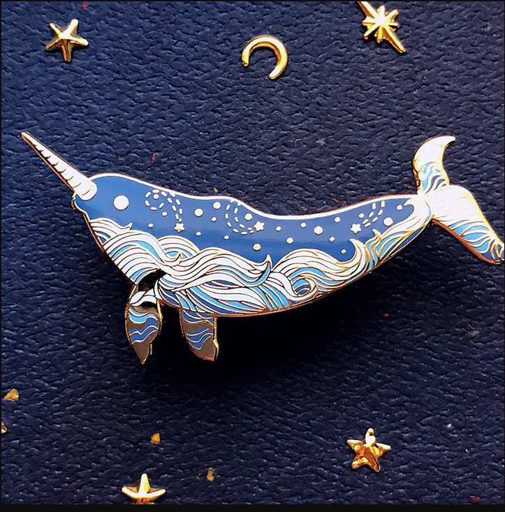 Starry Narwhal Pin