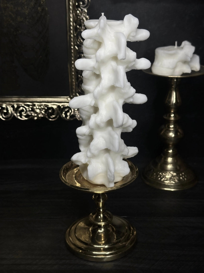 Spine Candle (Unscented- Black or White)