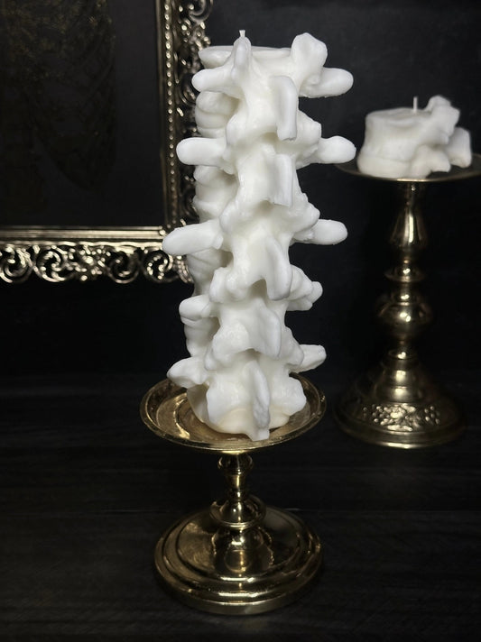 Spine Candle (Unscented- Black or White)