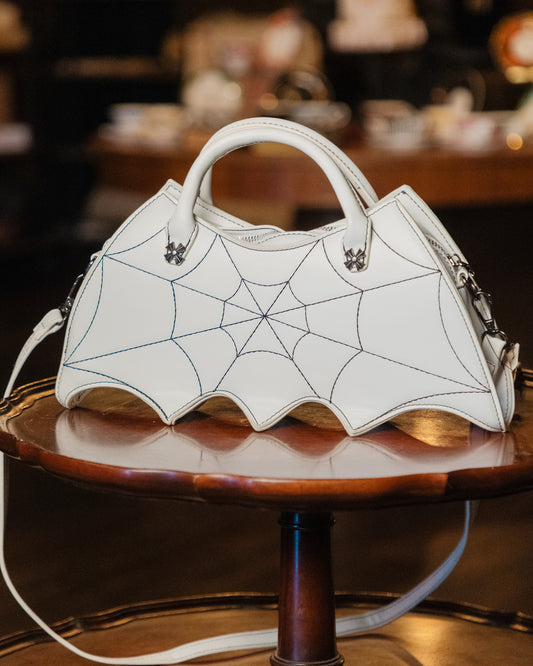 Bat Spiderweb Bag (White)