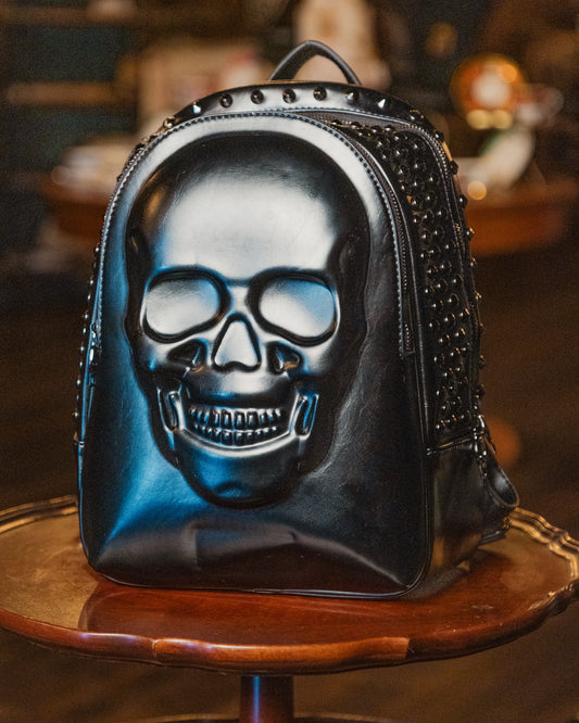 Skull Embossed Backpack
