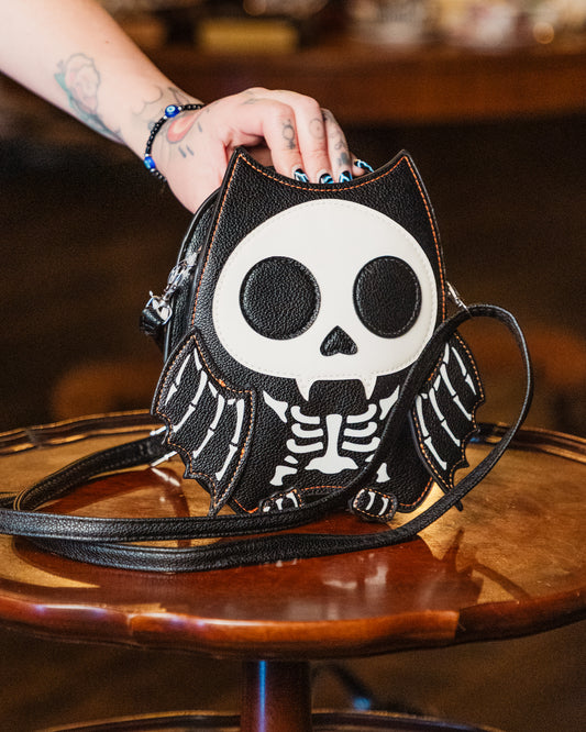 Skeleton Bat Crossbody Bag