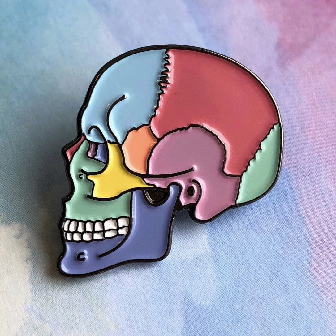 Textbook Anatomy Skull Pin (Rad Girl Creations)