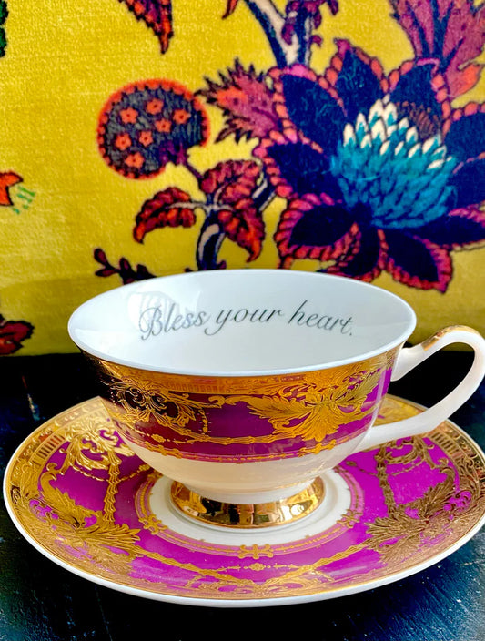 Miss Havisham 'Bless Your Heart' Insult Tea Cup (Purple)