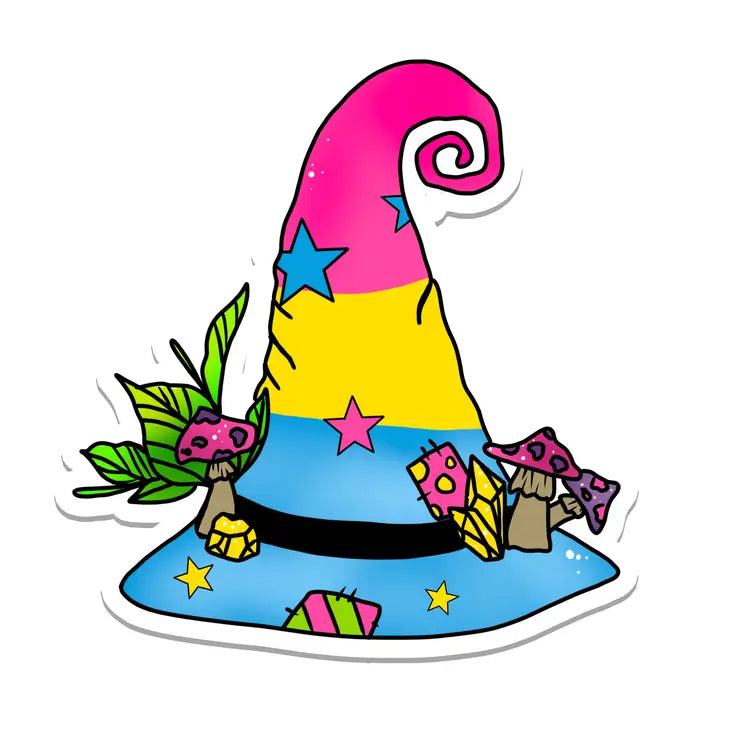 Pride Witch Hat Stickers