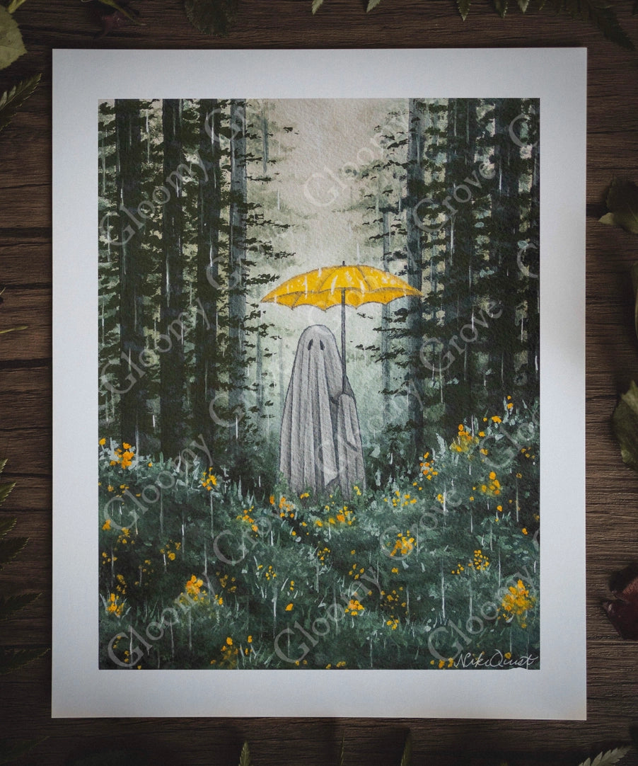 Gloomy Grove- Melancholy Showers Fine Art Print