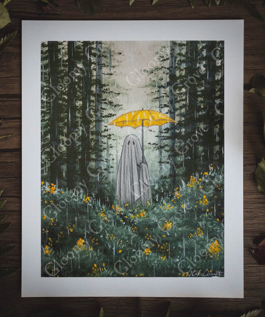Gloomy Grove- Melancholy Showers Fine Art Print