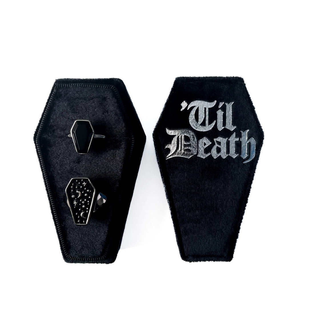Til Death Coffin Ring Box (Black)