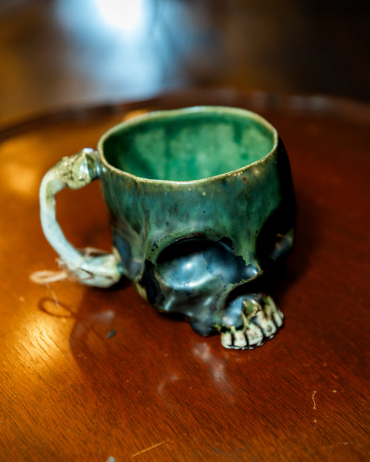 Unlovely Vessels- Skull Handle Coffee Green